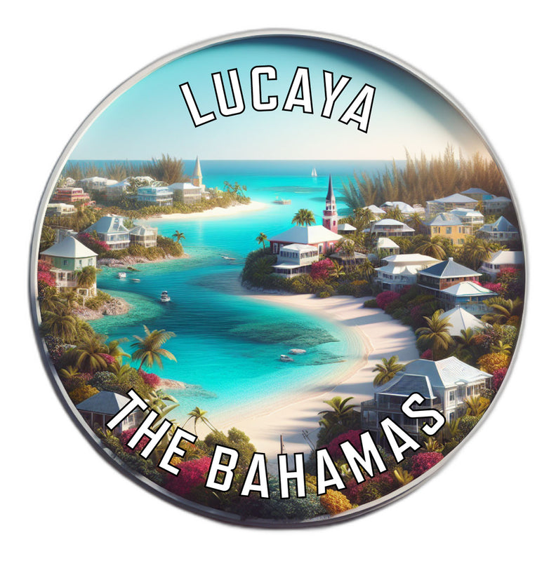 Lucaya The Bahamas Souvenir Die Cut Flat Magnet 2-Inch