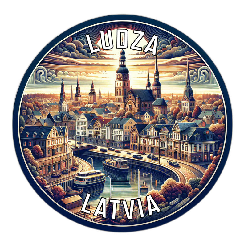 Ludza Latvia Souvenir Vinyl Decal Sticker 3-Inch
