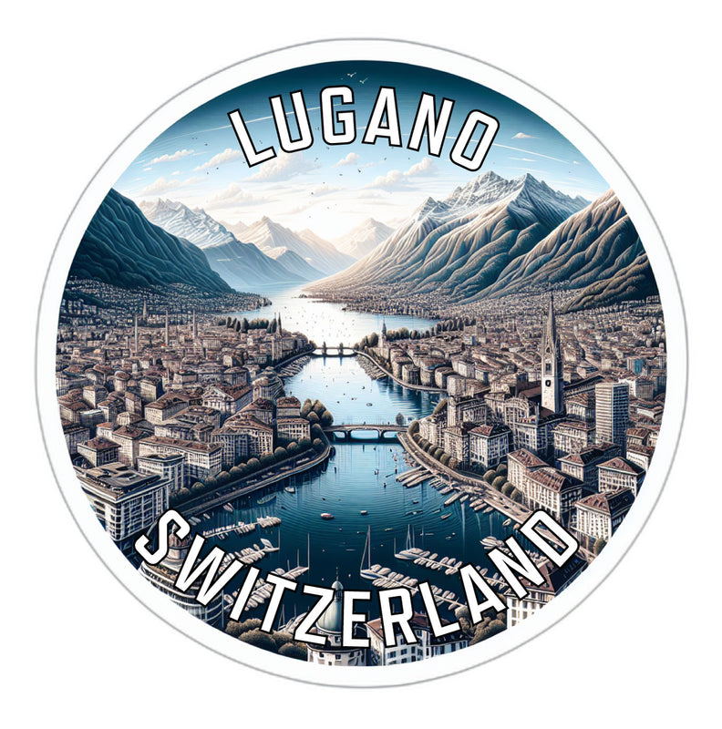 Lugano Switzerland Souvenir Vinyl Decal Sticker 2-Inch