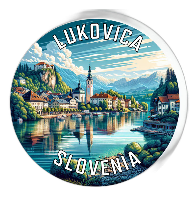 Lukovica Slovenia Souvenir Die Cut Flat Magnet 2-Inch