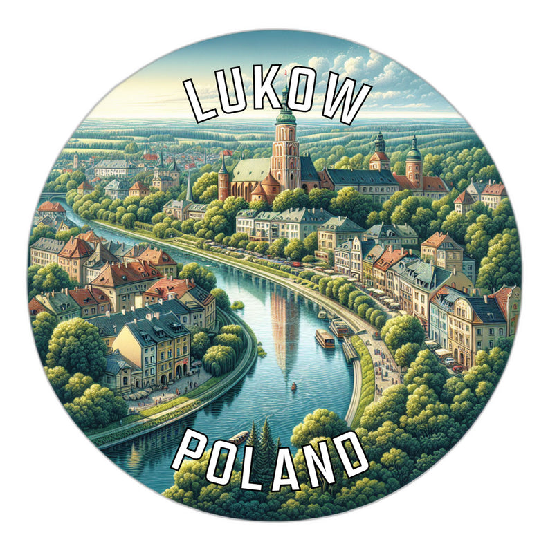Lukow Poland Souvenir Die Cut Flat Magnet 6-Inch