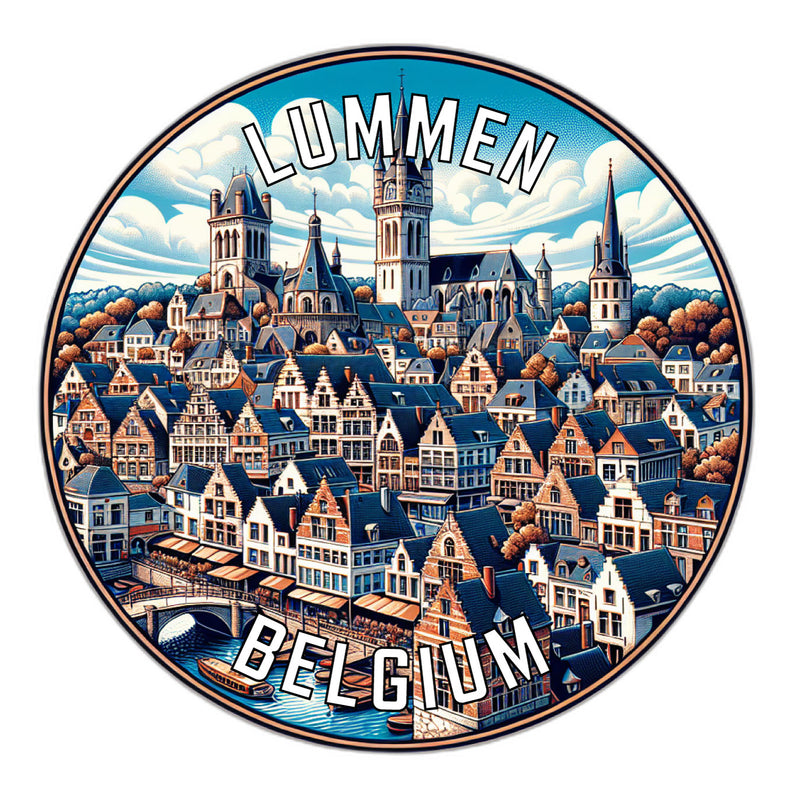 Lummen Belgium Souvenir Die Cut Flat Magnet 2-Inch