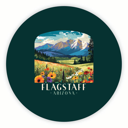 Flagstaff Arizona Design C Souvenir Round Fridge Magnet 2-Inch