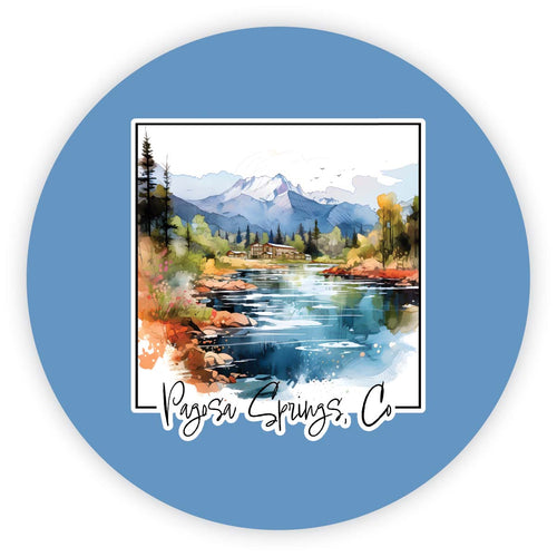 Pagosa Springs Colorado Design A Souvenir Round Fridge Magnet 6-Inch