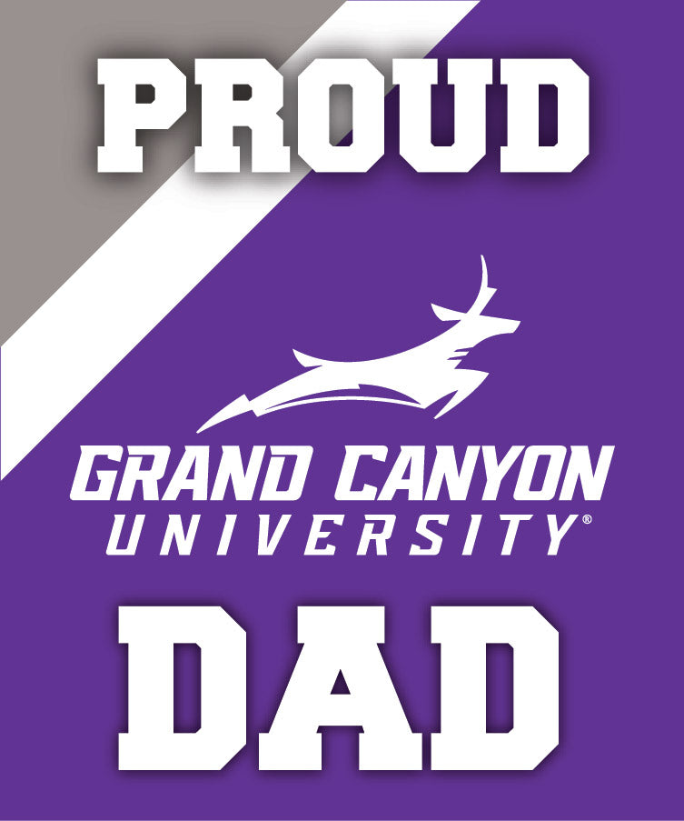 Grand Canyon University Lopes 5x6-Inch Proud Dad NCAA - Durable School Spirit Vinyl Decal Perfect Gift for Dad