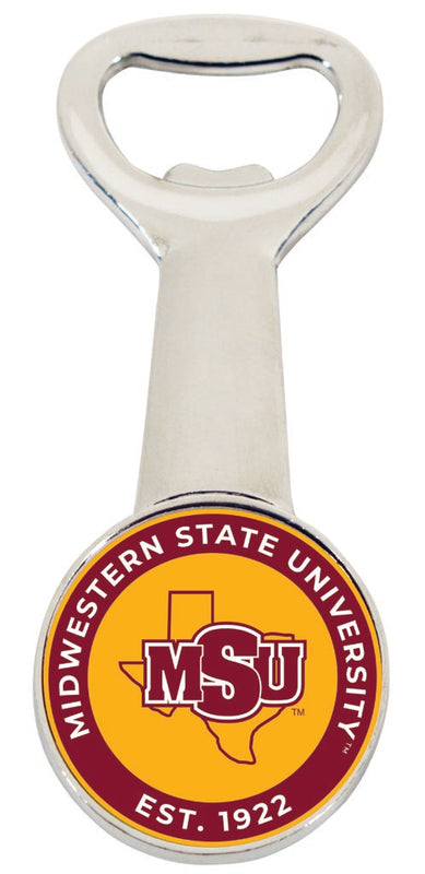 Midwestern State University Mustangs Magnetic Bottle Opener Officially Licensed Collegiate Product 4-Pack