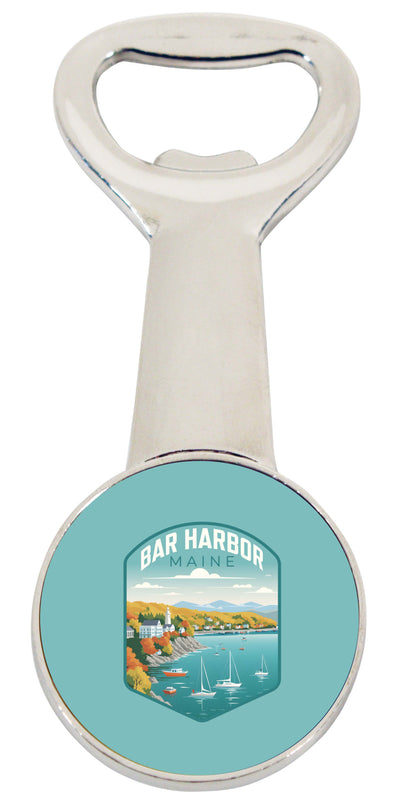 Bar Harbor Maine Design A Souvenir Magnetic Bottle Opener Single
