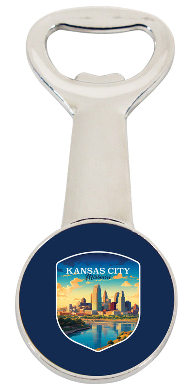 Kansas City Missouri Design A Souvenir Magnetic Bottle Opener Single
