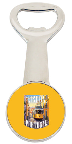 Lisbon Portugal Design A Souvenir Magnetic Bottle Opener 2-Pack