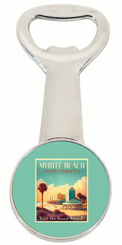 Myrtle Beach South Carolina Design A Souvenir Magnetic Bottle Opener Single