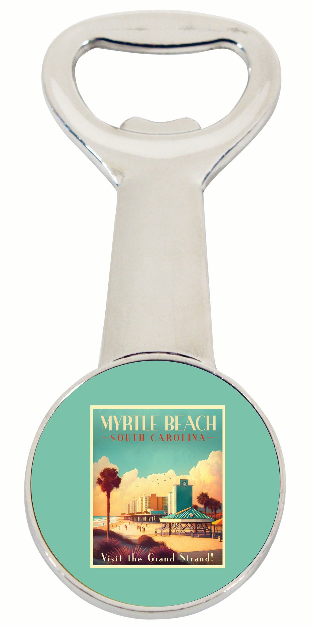 Myrtle Beach South Carolina Design A Souvenir Magnetic Bottle Opener Single