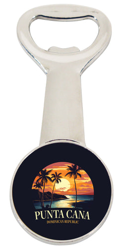 Punta Cana Dominican Republic Design E Souvenir Magnetic Bottle Opener 4-Pack