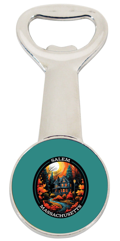Salem Massachussettes Design B Souvenir Magnetic Bottle Opener Single