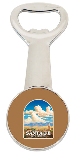 Santa Fe New Mexico Design A Souvenir Magnetic Bottle Opener Single