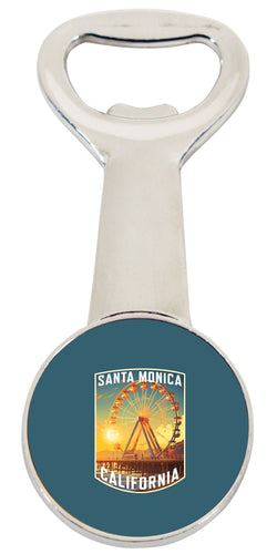 Santa Monica California Design C Souvenir Magnetic Bottle Opener 4-Pack