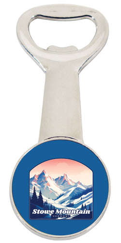 Stowe Mountain Vermont Design A Souvenir Magnetic Bottle Opener 4-Pack