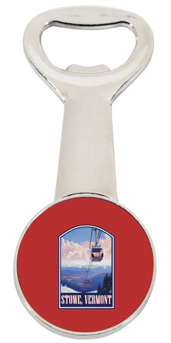 Stowe Mountain Vermont Design B Souvenir Magnetic Bottle Opener 4-Pack