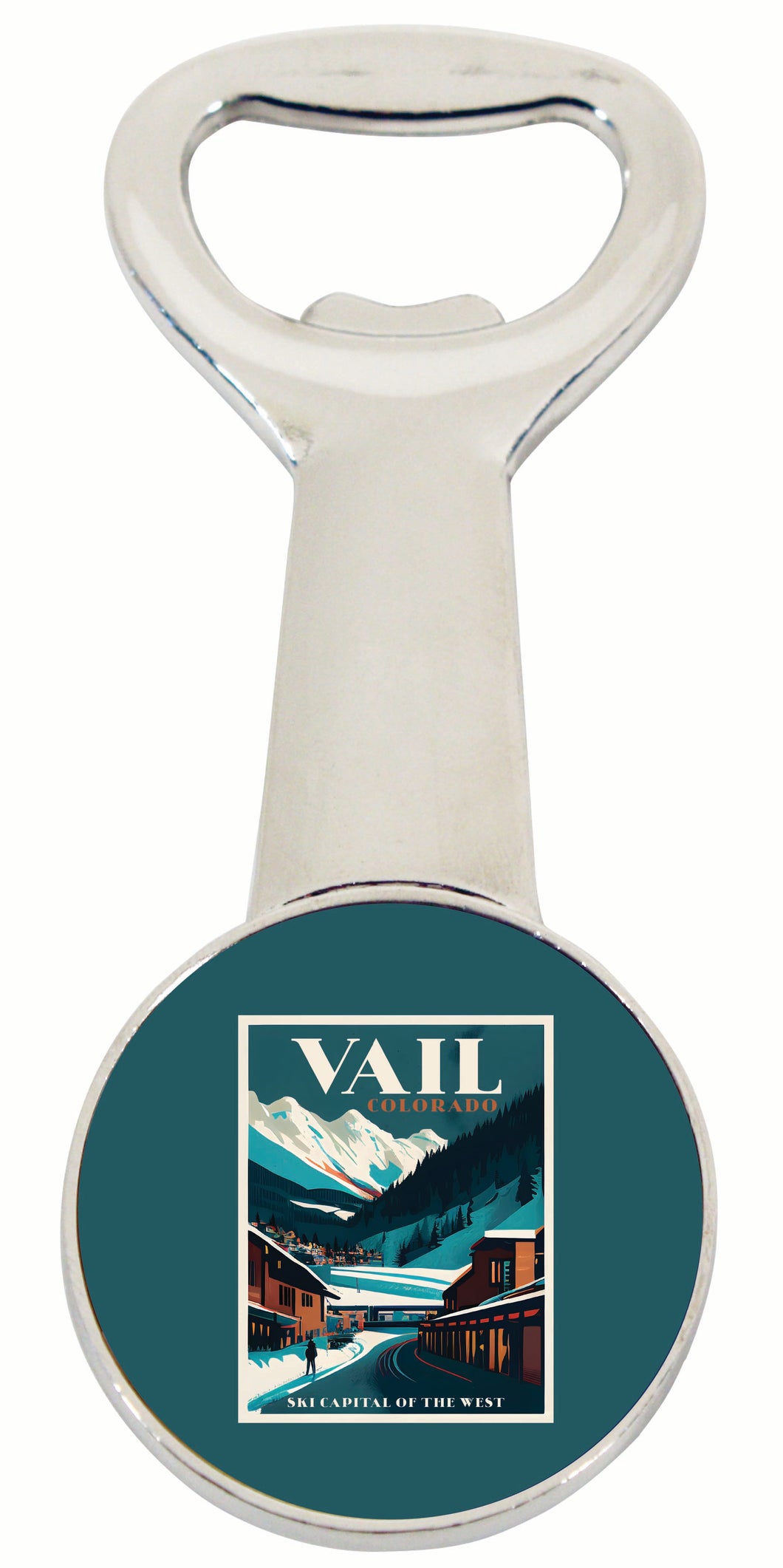 Vail Colorado Design B Souvenir Magnetic Bottle Opener 4-Pack