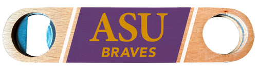 Alcorn State Braves Officially Licensed Wooden Bottle Opener with Full Color Design Single