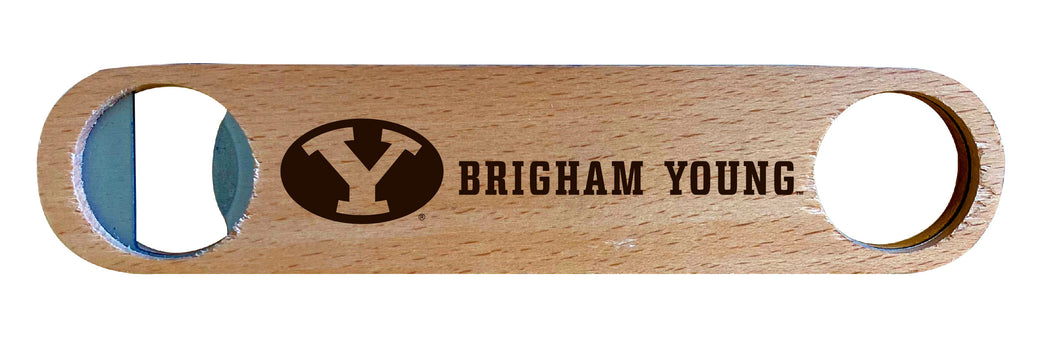 Brigham Young Cougars NCAA Elegant Laser-Etched Wooden Bottle Opener - Collegiate Bar Accessory
