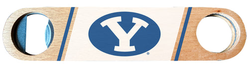 Brigham Young Cougars Officially Licensed Wooden Bottle Opener with Full Color Design Single