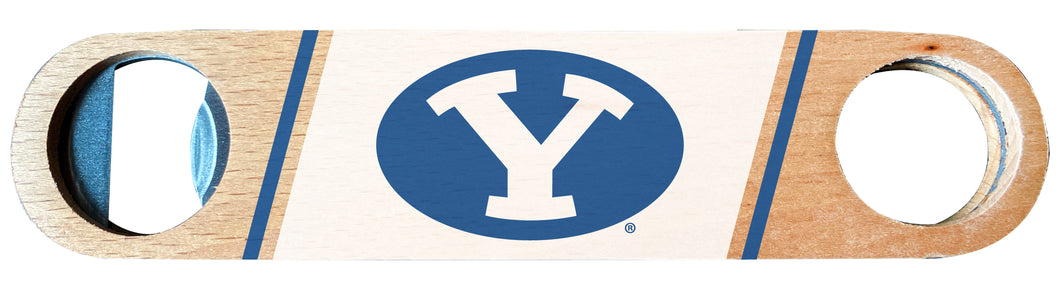 Brigham Young Cougars Officially Licensed Wooden Bottle Opener with Full Color Design Single
