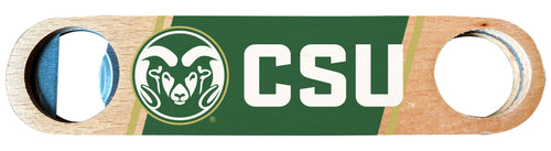 Colorado State Rams Officially Licensed Wooden Bottle Opener with Full Color Design Single