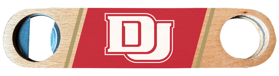 University of Denver Pioneers Officially Licensed Wooden Bottle Opener with Full Color Design Single