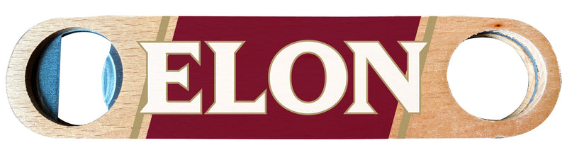 Elon University Officially Licensed Wooden Bottle Opener with Full Color Design Single