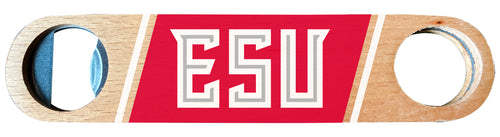 East Stroudsburg University Officially Licensed Wooden Bottle Opener with Full Color Design Single