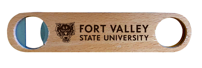 Fort Valley State University NCAA Elegant Laser-Etched Wooden Bottle Opener - Collegiate Bar Accessory