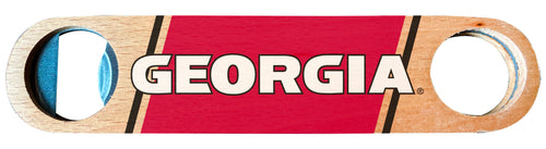 Georgia Bulldogs Officially Licensed Wooden Bottle Opener with Full Color Design Single
