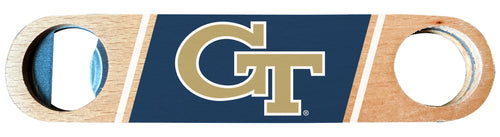 Georgia Tech Yellow Jackets Officially Licensed Wooden Bottle Opener with Full Color Design Single