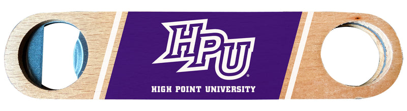 High Point University Officially Licensed Wooden Bottle Opener with Full Color Design Single