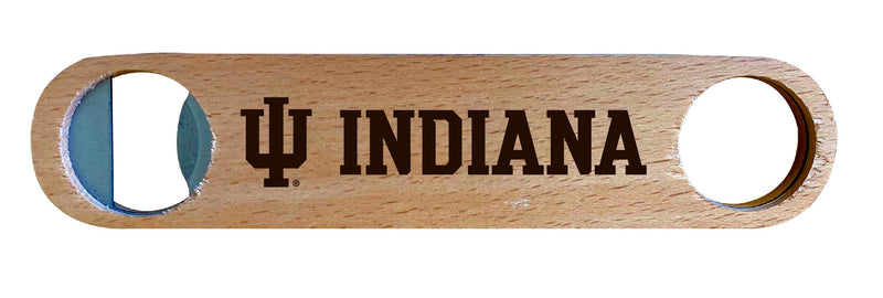 Indiana Hoosiers NCAA Elegant Laser-Etched Wooden Bottle Opener - Collegiate Bar Accessory