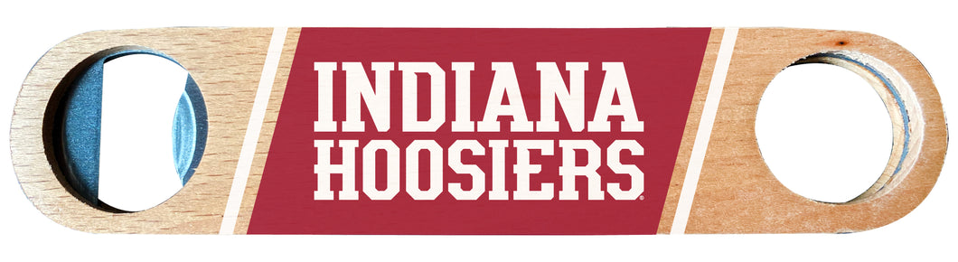 Indiana Hoosiers Officially Licensed Wooden Bottle Opener with Full Color Design Single