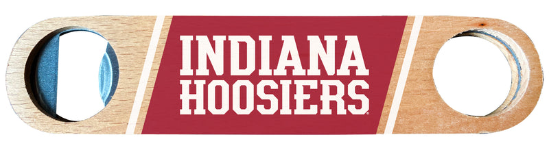 Indiana Hoosiers Officially Licensed Wooden Bottle Opener with Full Color Design Single