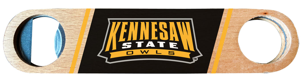 Kennesaw State University Officially Licensed Wooden Bottle Opener with Full Color Design Single