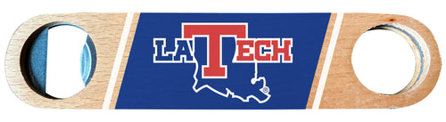 Louisiana Tech Bulldogs Officially Licensed Wooden Bottle Opener with Full Color Design Single