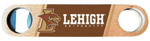 Lehigh University Mountain Hawks Officially Licensed Wooden Bottle Opener with Full Color Design Single