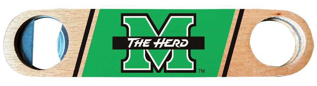 Marshall Thundering Herd Officially Licensed Wooden Bottle Opener with Full Color Design Single