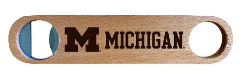 Michigan Wolverines NCAA Elegant Laser-Etched Wooden Bottle Opener - Collegiate Bar Accessory