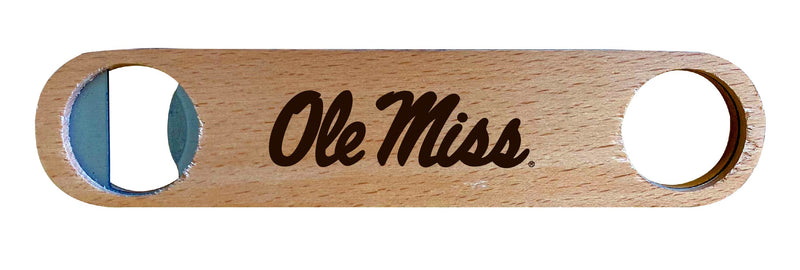 Mississippi Rebels "Ole Miss" NCAA Elegant Laser-Etched Wooden Bottle Opener - Collegiate Bar Accessory