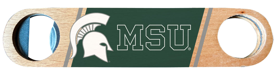 Michigan State Spartans Officially Licensed Wooden Bottle Opener with Full Color Design Single