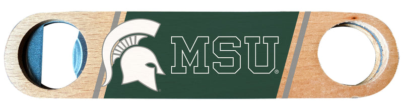 Michigan State Spartans Officially Licensed Wooden Bottle Opener with Full Color Design Single