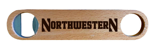 Northwestern University Wildcats NCAA Elegant Laser-Etched Wooden Bottle Opener - Collegiate Bar Accessory