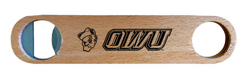 Ohio Wesleyan University NCAA Elegant Laser-Etched Wooden Bottle Opener - Collegiate Bar Accessory