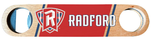 Radford University Highlanders Officially Licensed Wooden Bottle Opener with Full Color Design Single