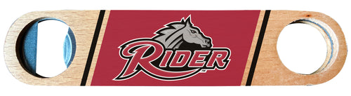 Rider University Broncs Officially Licensed Wooden Bottle Opener with Full Color Design Single