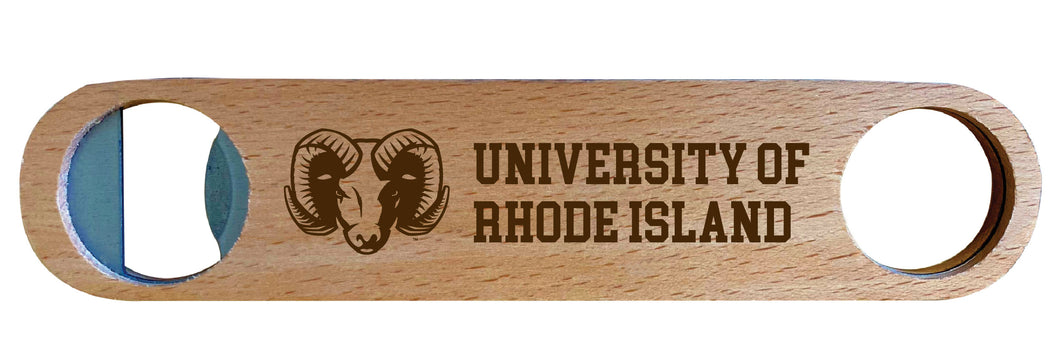 Rhode Island University Engraved Wooden Bottle Opener Officially Licensed Collegiate Product NO